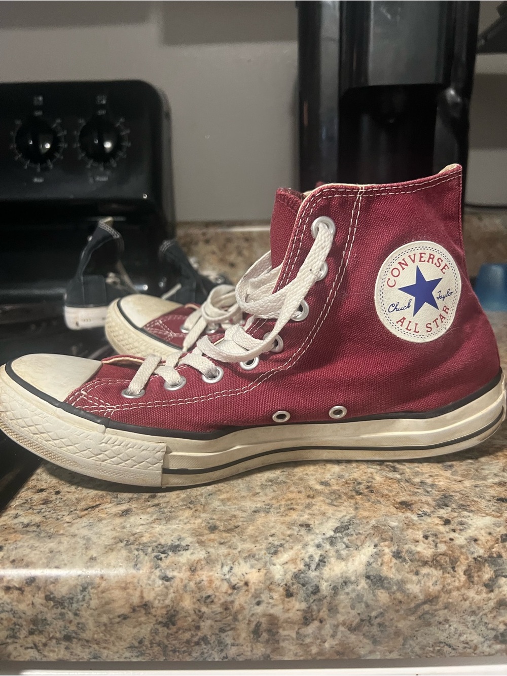 Converse Kids High Top Sneakers - Burgundy Canvas